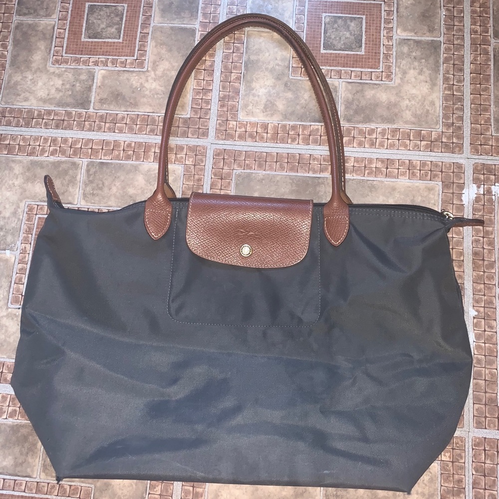 Longchamp Large Dark Grey Tote